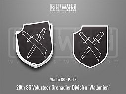 Kitsworld SAV Sticker - Waffen SS - 28th SS Volunteer Grenadier Division ‘Wallonien’ 